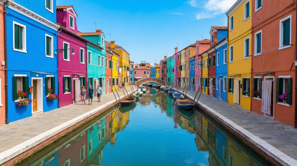 Burano colorful houses