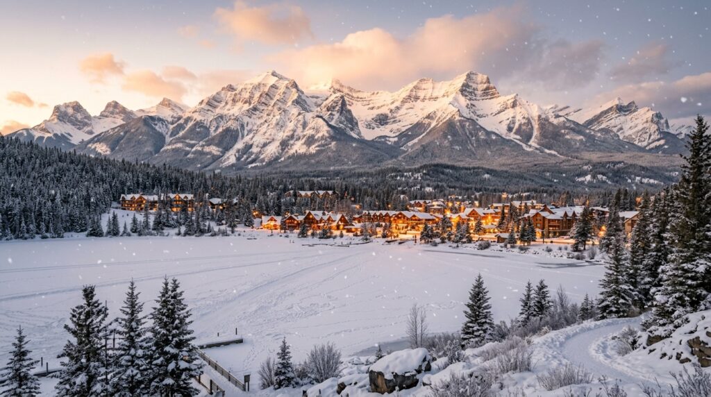panoramic view of Canada in winter