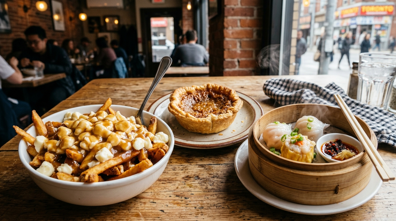 Canadian poutine with crispy fries