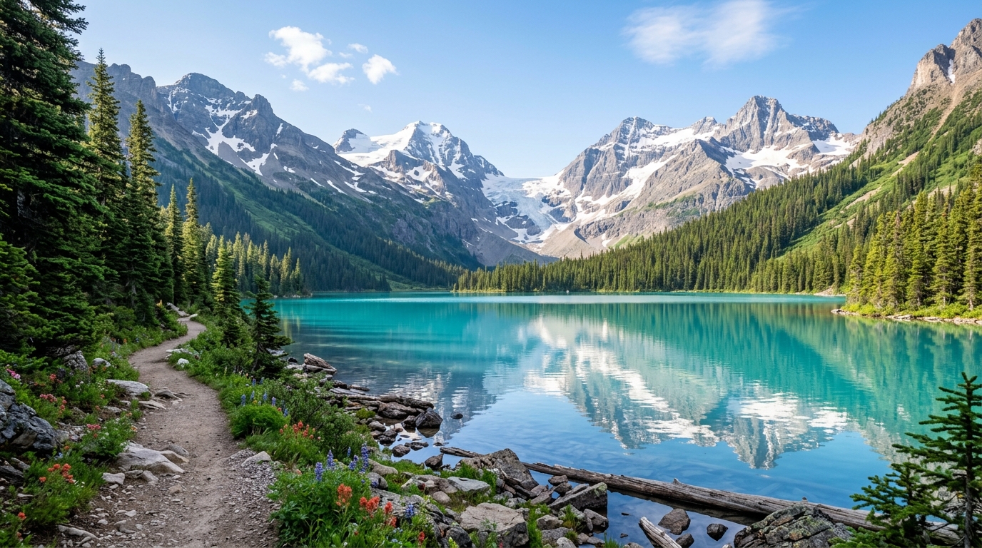 turquoise alpine lake