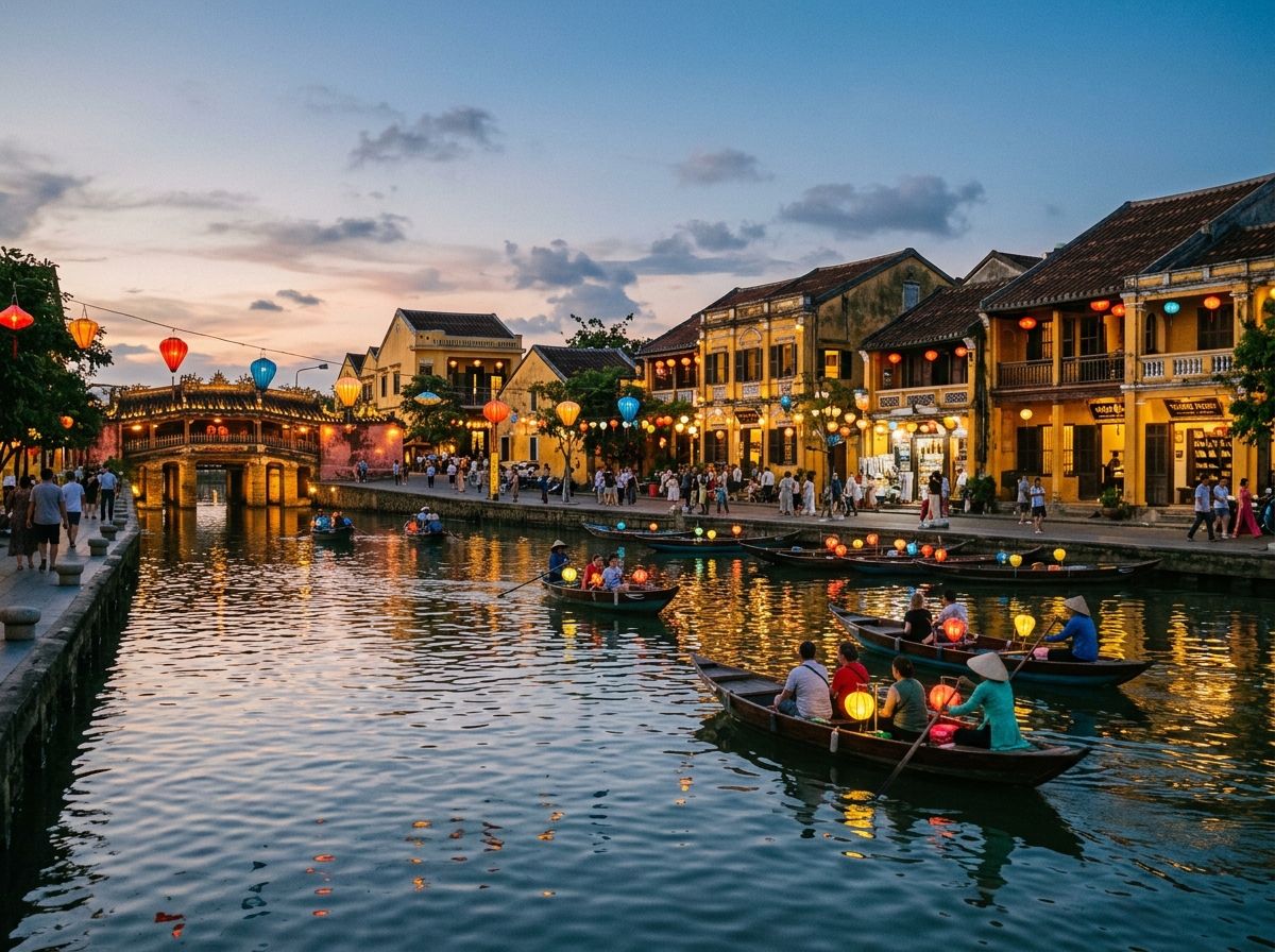 Hoi An's Ancient Town sits on the Thu Bon River