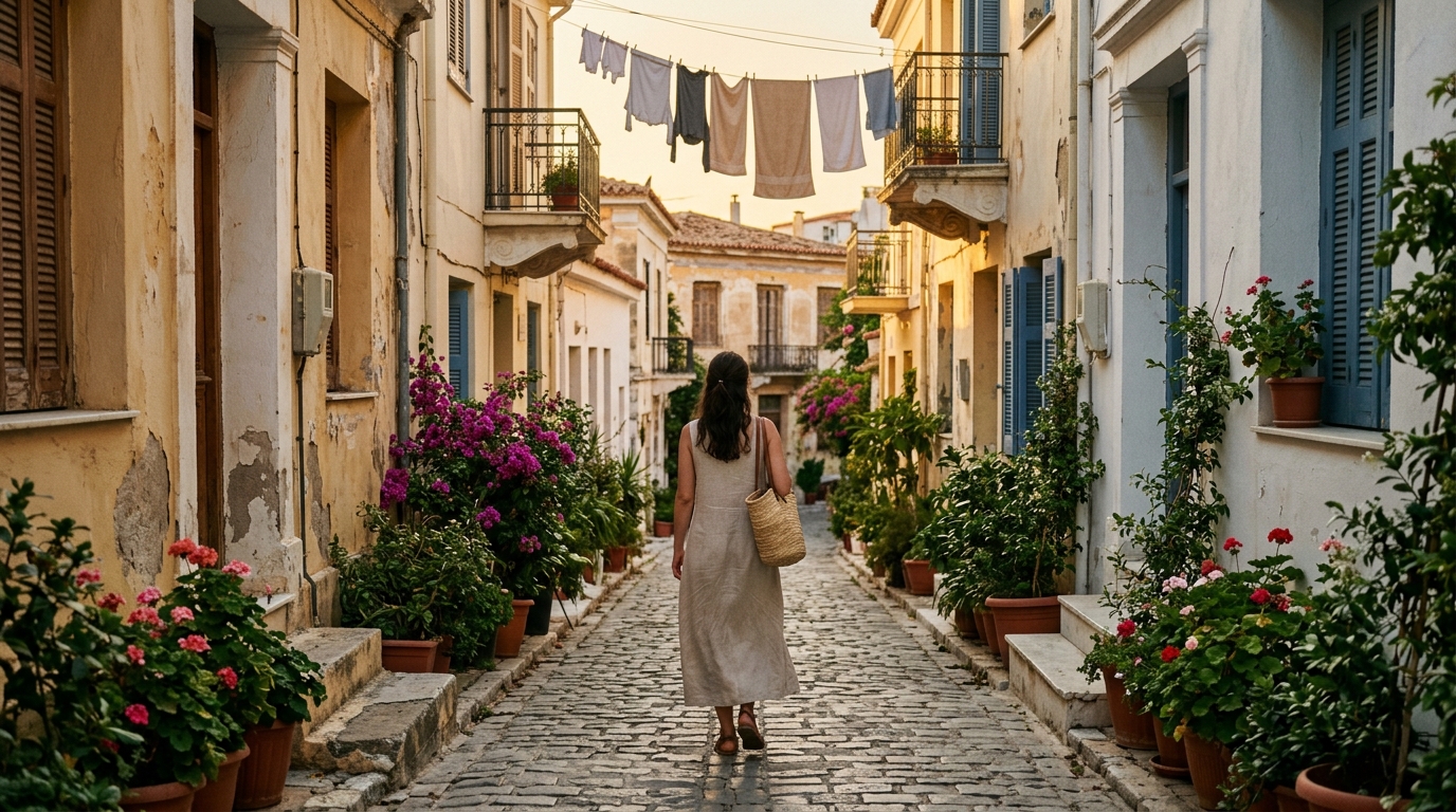 girl walking alone