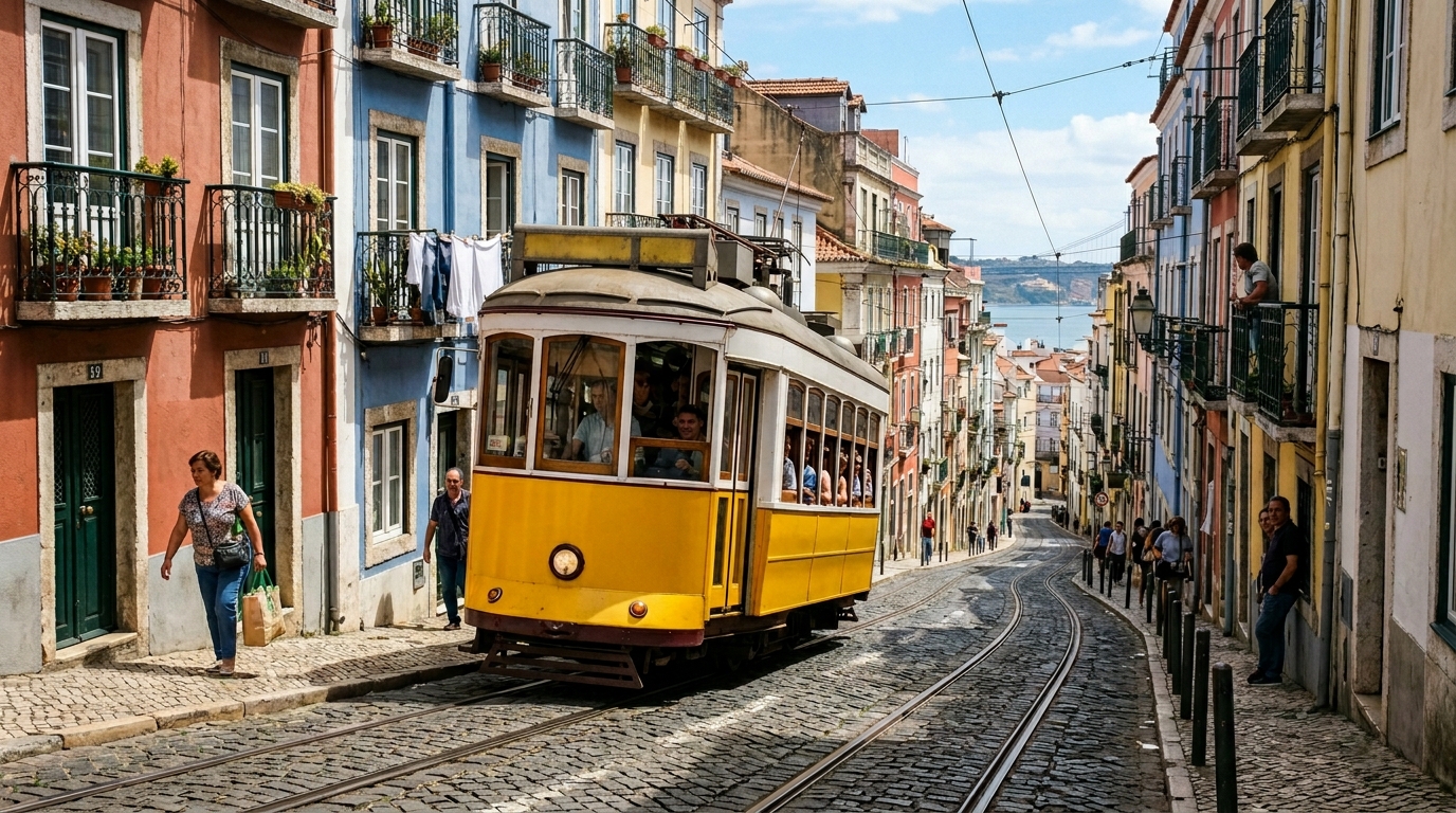 Famous yellow Lisbon
