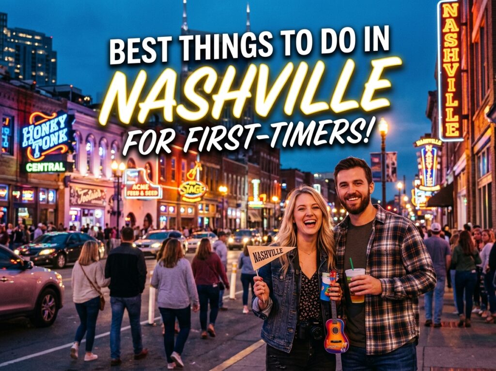 Best Things to Do in Nashville for First-Timers Nashville grabs you before you even settle in. You step out onto Broadway and there is live music pouring from every single doorway simultaneously, country and rock and soul all blurring together into this wall of sound that is equal parts overwhelming and completely addictive. By the second evening you are humming songs you have never heard before and seriously reconsidering your dinner reservation because you would rather stay planted at the bar where that guitarist just started playing. Music City earns its name. But Nashville is also more than honky tonks and cowboy boots, and first time visitors who only stay on Broadway leave without seeing the neighborhoods, the food, and the genuinely local side of a city that has grown into one of the most interesting places in the American South. This guide covers all of it. The famous stuff and the things most visitors never get to, with honest information about timing, neighborhoods, and budget. How Many Days Do You Need in Nashville Three days is the right amount for a first visit. That covers Broadway properly, at least one museum, East Nashville, a Grand Ole Opry show or Ryman performance, and enough time to eat your way through the city without rushing. Two days is enough for the highlights if your schedule is tight, but you will have to make choices between neighborhoods. Four or five days suits anyone who wants to add day trips to Franklin, go deeper into the music history, or simply spend more time in the neighborhoods that are worth lingering in. Getting Around Nashville Downtown Nashville and the area around Broadway is entirely walkable once you are there. The John Seigenthaler Pedestrian Bridge connects downtown to East Nashville on foot and is worth walking across for the Cumberland River views alone. For longer distances, Uber and Lyft both work well throughout the city. The Grand Ole Opry is about 15 miles east of downtown, too far to walk, so rideshare or a rental car is essential for that trip. One practical note: leaving the Opry after a show puts hundreds of people trying to order rideshares simultaneously. Book your ride about 15 minutes before the show ends and designate a specific pickup point away from the main exit, since drivers cannot navigate the main lot efficiently in that crowd. The Music City Circuit trolley runs a free loop through key downtown areas and is useful for getting between Broadway, the Gulch, and Midtown without paying for every short rideshare trip. Best Things to Do in Nashville Walk Broadway and the Honky Tonks Lower Broadway is the beating heart of Nashville, a stretch of neon lit bars and live music venues where bands play from around 10am until 3am seven days a week. Every bar has multiple floors, often multiple stages, and live music on all of them simultaneously. Tootsie's Orchid Lounge, Legends Corner, and Robert's Western World are the most historically rooted venues. Jason Aldean's Kitchen and Rooftop Bar added a rooftop with skyline views that has become one of the most popular spots in the strip since it opened. Entry to every bar on Broadway is free. You pay only for drinks. A round of beers runs around 25 to 35 dollars at most venues. The music is constant and the performers are often genuinely excellent, not background music but skilled musicians who know exactly what they are doing. Timing matters here more than most guides explain. Weekday evenings between 6 and 9pm are the sweet spot, with full live music energy but manageable crowds. Weekends after 8pm are packed to the point of being uncomfortable in many venues. Midday on any day is surprisingly lively and gives you a different, more relaxed version of the same experience. If Broadway starts to feel overwhelming, which it will eventually, walking two blocks in either direction immediately puts you in quieter streets where the city breathes at a normal pace. See a Show at the Ryman Auditorium The Ryman Auditorium is the most important venue in Nashville's music history. Originally built as a tabernacle in 1892, it became the home of the Grand Ole Opry from 1943 to 1974 and hosted virtually every significant country music performer of that era. Hank Williams, Patsy Cline, Johnny Cash, and Elvis Presley all performed on this stage. Today it books a diverse lineup across country, folk, rock, and everything adjacent. Daytime tours let you walk the venue, learn the history, and stand on the stage where those performances happened. Evening shows are how the Ryman is meant to be experienced. The acoustics are exceptional. The pew seating is original and hard, so if comfort matters bring a small cushion, though it is absolutely worth it. Check the calendar before you book your trip dates since the lineup changes weekly. Attend the Grand Ole Opry The Grand Ole Opry moved to its current home at Opryland in 1974 and has run continuously ever since, currently celebrating its 100th anniversary. The show runs on Friday and Saturday evenings and some Tuesday nights, featuring a rotating roster of country music artists across three hours, structured in the traditional radio broadcast format with between eight and twelve performers each doing two or three songs. It is not a single artist concert. It is a variety show rooted in a century of tradition, and it is genuinely enjoyable even if country music is not usually your thing, because the energy of the room and the scale of the history make it something different from a regular gig. Book tickets online in advance, especially for Saturday shows, since popular nights sell out weeks ahead. Visit the Country Music Hall of Fame and Museum The Country Music Hall of Fame is the most comprehensive music museum in Nashville and one of the best music museums in the world. Over 2.5 million artifacts cover the history of country music from its Appalachian folk roots through to current artists, including Elvis Presley's gold plated Cadillac, handwritten song lyrics from multiple legends, and a Taylor Swift education center with a replica of her tour bus. The separately ticketed tour of Historic RCA Studio B is worth adding. This is the actual recording studio where Elvis, Dolly Parton, Roy Orbison, and hundreds of other artists recorded between 1957 and 1977. You stand at the original recording console and hear recordings made in that room. It is genuinely moving if music history means anything to you. The combo ticket for the Hall of Fame and RCA Studio B runs around 40 to 50 dollars. Allow at least two to three hours for the main museum. More if you want to linger in the exhibit sections properly. Explore East Nashville East Nashville is the neighborhood most first time visitors never cross the river to see, and it is the single most interesting local area in the city. It is where musicians actually live, where independent restaurants have been pushing Nashville's food scene for the past decade, and where the city feels like a real place rather than a tourism product. The main drag of Gallatin Avenue and the surrounding streets of Five Points have coffee shops, vintage stores, record shops, and restaurants that reflect what Nashville actually looks like outside the spotlight. Grimey's New and Preloved Music is one of the best independent record shops in the South. Rolf and Daughters is consistently named one of the best restaurants in Nashville and sits in an old industrial building in Germantown, just across from East Nashville proper. If your trip only has time for one neighborhood beyond Broadway, East Nashville is the right choice. Plan a morning here with breakfast at a local cafe and a wander without a fixed agenda. Try Nashville Hot Chicken Nashville hot chicken is not just spicy fried chicken. It is a specific thing: fried chicken coated in a paste of cayenne and spices that ranges from mild to levels that genuinely challenge experienced heat lovers, served on white bread with pickle chips. Prince's Hot Chicken is the original, operating since the 1940s, and still considered the benchmark by most people who take this seriously. It is not in a convenient location and the wait can be long, but it is the real thing. Hattie B's has multiple locations including one downtown, is easier to access, and is consistently excellent. Bolton's Spicy Chicken and Fish is a smaller, lower profile spot that many locals rate as highly as either of the above. The heat levels are real. Extra hot at any of these establishments is genuinely challenging. Medium is a reasonable starting point for most visitors who enjoy spicy food. Come hungry and do not order on an empty stomach unless you have real heat tolerance. Visit the National Museum of African American Music The National Museum of African American Music opened in 2021 on Broadway and remains one of the most undervisited major attractions in Nashville, despite consistently excellent reviews from people who actually go. The museum covers the full history of African American musical traditions, from gospel and blues through jazz, R and B, soul, funk, hip hop, and their influence on country and rock, tracing a lineage that shaped virtually all American popular music. It is a deeply moving and comprehensive museum that fills in significant context around every other musical experience in Nashville. Entry costs around 25 dollars and a visit takes roughly 90 minutes to two hours. The interactive exhibits, including a recording booth where you can add your voice to a gospel choir track, are genuinely well designed rather than token interactivity. If you are spending time at the Country Music Hall of Fame, the National Museum of African American Music is a natural companion visit given they are both on Broadway within walking distance. Walk Germantown Germantown is the neighborhood immediately north of downtown, a small grid of beautifully restored 19th century brick buildings, leafy streets, and some of the most acclaimed restaurants in Nashville. It sits next to the Bicentennial Capitol Mall State Park, a free outdoor space with a scale map of Tennessee in granite and views up to the Tennessee State Capitol building. The Tennessee Farmers Market operates here and is worth visiting on a weekend morning for local produce, food stalls, and a crowd of locals going about their Saturday in a way that feels entirely separate from the Broadway tourist zone. Dinner in Germantown at one of the neighborhood's flagship restaurants is one of the best food experiences Nashville offers. The area has none of the neon energy of Broadway and all of the quality. See the Full Scale Parthenon in Centennial Park This one sounds like something you would skip until you actually see it. Nashville's Centennial Park contains a full scale concrete replica of the Parthenon in Athens, built for the 1897 Tennessee Centennial Exposition and originally intended as a temporary structure. It has been standing for over a century and houses the largest indoor sculpture in the United States, a 42 foot gilded statue of Athena. Note that the Parthenon is closed for renovations through June 2026, so check current status before planning around it. The park itself is free, pleasant, and home to Musicians Corner, Nashville's beloved outdoor concert series that runs free shows in spring and fall. What Most Nashville Guides Miss Nashville for Non Country Music Fans Nashville sells itself on country music, which puts off some visitors who assume the city only works if that is your genre. It genuinely does not matter. The Ryman's lineup includes folk, rock, soul, and Americana alongside country. The Station Inn is one of the best bluegrass venues in the country and draws musicians who actively dislike mainstream country. The 5 Spot in East Nashville runs Motown nights on Mondays that have nothing to do with country music. Bobby's Idle Hour on Music Row is a genuine dive bar with a rotating cast of musicians playing for fun rather than for tips. Nashville works for anyone who enjoys live music in any form. The genre is almost irrelevant because the quality of musicianship here is consistently high across the board. A Realistic Budget for Nashville Nashville has become noticeably more expensive in recent years, particularly for accommodation, but many of the best experiences remain free or cheap. Broadway bars charge no entry and live music is included in the price of a drink. Centennial Park and the pedestrian bridge are free. The Tennessee State Museum, which holds everything from First People of Tennessee artifacts to a Dolly Parton stage costume, is also completely free. Budget travelers staying in a hostel or budget hotel outside the immediate downtown area, eating hot chicken for lunch and grabbing street food in the evening, can manage on around 80 to 120 dollars per day. Mid range travelers in a comfortable downtown hotel with sit down meals and two or three paid attractions should plan for 180 to 250 dollars per day. Accommodation in The Gulch and immediately downtown runs high. East Nashville and Midtown offer better rates for equivalent comfort and keep you close enough to everything. Solo Female Travel in Nashville Nashville is generally comfortable for solo female travelers, but Broadway at peak hours on weekend nights gets rowdy enough to warrant a few practical notes. The honky tonk strip after 10pm on weekends involves large, energetic crowds with significant alcohol consumption. Solo bar hopping here is fine but having a plan for how you are getting home before you start the evening is worth doing. Pre book a rideshare or know exactly where your pickup spot is before you leave the last bar. East Nashville, Germantown, and Midtown are all comfortable neighborhoods for solo dining and evening exploring at any reasonable hour. Nashville has a particular kind of warmth toward visitors that you find in very few large American cities. Strangers genuinely start conversations. Bar staff are often unusually friendly and helpful. The city has a culture of welcome that makes solo travel here feel easier than in most comparable destinations. Just as cities like Kyoto reward solo female travelers with a calm, orderly culture of helpfulness, the best things to do in Kyoto guide covers a completely different but equally solo friendly destination if you are building a broader travel list. What to Eat in Nashville Hot chicken is the obvious one and it is covered above. Beyond that, Nashville has a genuine food scene that extends well past Southern comfort food. Biscuits in Nashville are taken seriously in a way that surprises visitors from outside the South. The Loveless Cafe, about 20 minutes from downtown, is the classic reference point, with scratch made biscuits that have been the standard for decades. The Gulch and Germantown have the highest concentration of serious restaurants if you want dinner beyond pub food. Rolf and Daughters and The Catbird Seat are both nationally recognized and require reservations made weeks in advance for weekend dining. Meat and three restaurants, a Southern tradition where you pick a protein and three side dishes for a set price, are the best value lunch option in the city. Arnold's Country Kitchen is the most famous and the line at lunch is worth it. Bourbon is everywhere and taken seriously. The Johnny Cash Museum has a bar called the One Hitter that serves a well curated whiskey selection in a small, atmospheric space. Barlines on Broadway and L27 Rooftop Lounge both offer good cocktail programs in completely different settings. Practical Tips for Nashville Wear boots if you have them or want an excuse to buy them. Nashville is one of the few places in the world where cowboy boots are genuinely appropriate footwear in every context, from bars to restaurants to a morning walk, and the city has excellent boot shops if you want to come home with a pair. Lucchese and Imogene and Willie are both worth a visit regardless of what you buy. A portable phone charger is genuinely useful here. Long evenings out on Broadway, constant navigation between neighborhoods, and the habit of photographing everything means your battery will be depleted well before the night is over. This compact power bank on Amazon keeps a phone fully charged through a full day and evening of Nashville exploring without adding noticeable weight to a bag. The weather in Nashville changes more than visitors expect. Spring and fall can swing between warm afternoons and cold evenings within the same day. A lightweight packable layer that goes from bar to street without looking out of place is worth having. This packable travel jacket on Amazon compresses into its own pocket, works in the Nashville heat during the day, and handles cooler evenings without needing to carry a heavier coat. Book Grand Ole Opry and Ryman tickets before you travel. Both sell out. This is not an exaggeration for peak season. Same day availability exists sometimes but banking on it is a mistake. Frequently Asked Questions How many days do you need in Nashville? Three days covers the highlights comfortably. Two days is possible with planning. Four or five days allows for day trips and deeper neighborhood exploration. Is Nashville worth visiting if you do not like country music? Yes, genuinely. The Ryman's lineup spans genres, East Nashville has a thriving indie music scene, and the food and neighborhood culture make Nashville worth visiting regardless of musical taste. What is the best time to visit Nashville? April through May and September through October offer the best weather with manageable crowds. Summer is hot and busy. Winter is mild but some outdoor attractions are less enjoyable. Is Nashville safe for solo female travelers? Yes, with standard urban awareness. Broadway gets rowdy on weekend nights, so having a rideshare plan before you start the evening is worth doing. Neighborhoods like East Nashville, Germantown, and Midtown are comfortable at any hour. What neighborhood should I stay in for a first visit? Downtown or The Gulch for walkable access to Broadway and the main attractions. East Nashville for a more local feel with slightly lower prices and better restaurant options. What is Nashville hot chicken? It is fried chicken coated in a cayenne spice paste, served on white bread with pickle chips, and available in heat levels from mild to extremely hot. Prince's Hot Chicken is the original and still considered the best. Is Nashville expensive? Broadway bars are free entry, live music is included in the cost of a drink, and several major attractions including the Tennessee State Museum are free. Accommodation has become expensive, particularly downtown. Mid range visitors should budget around 180 to 250 dollars per day overall. Do I need a car in Nashville? Not for downtown and Broadway. A rideshare or rental car is needed for the Grand Ole Opry, East Nashville, and any day trips outside the center. Final Thoughts Nashville is one of those American cities that earns more affection the more time you spend in it. The first evening on Broadway is an experience. The second day, when you get off Broadway and start finding the neighborhoods and the food and the musicians playing in bars nobody has photographed yet, is when the city actually gets you. Come for the honky tonks. Stay long enough to find the rest of it.